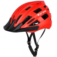 Шлем взрослый ScoutSport West Biking red  M (54-58cm) самокат/велосипед/ролики