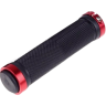 грипсы 130мм с алюминиевыми кольцами (black/red)    