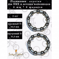 НАБОР 2 шт подшипник закрытой каретки 8 мм х 9 шариков (BMX и детских велосипедов)