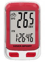 Велокомпьютер проводной Vinсa Sport V-3500,12 функций,белый/красный
