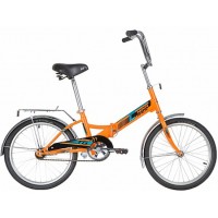 Велосипед NOVATRACK 20" складной, TG20, оранжевый, тормоз нож, двойной обод, багажник	